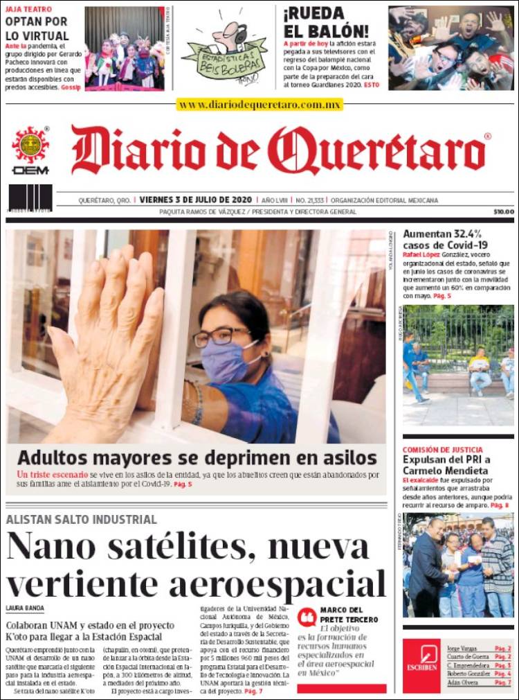 Portada de Diario de Querétaro (México)