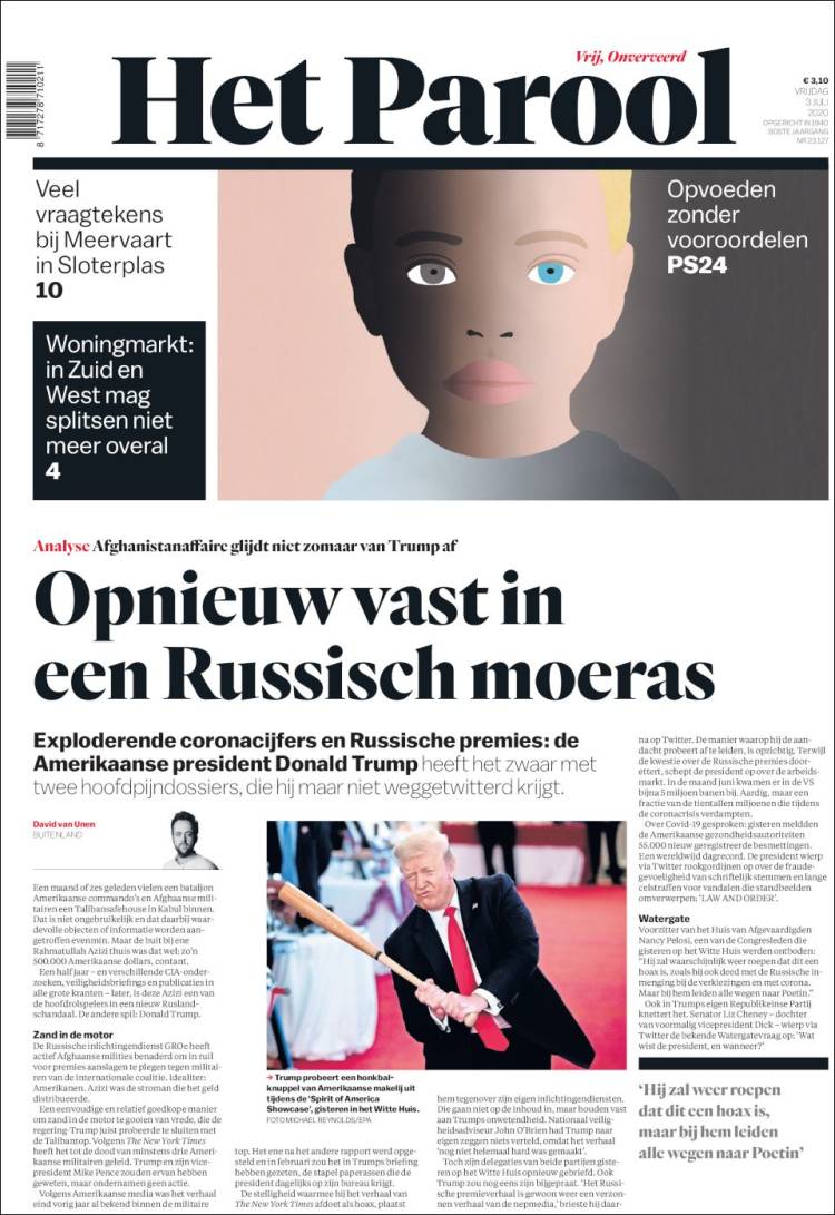 Portada de Het Parool (Pa&iacute;ses Bajos)