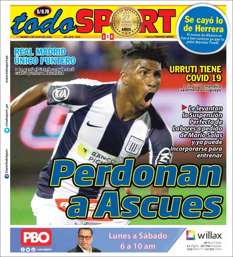 Portada de TodoSport (Per&uacute;)