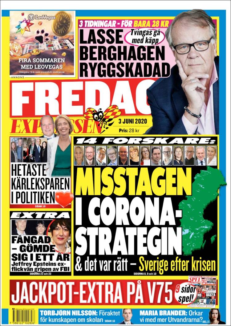 Portada de Expressen (Suecia)