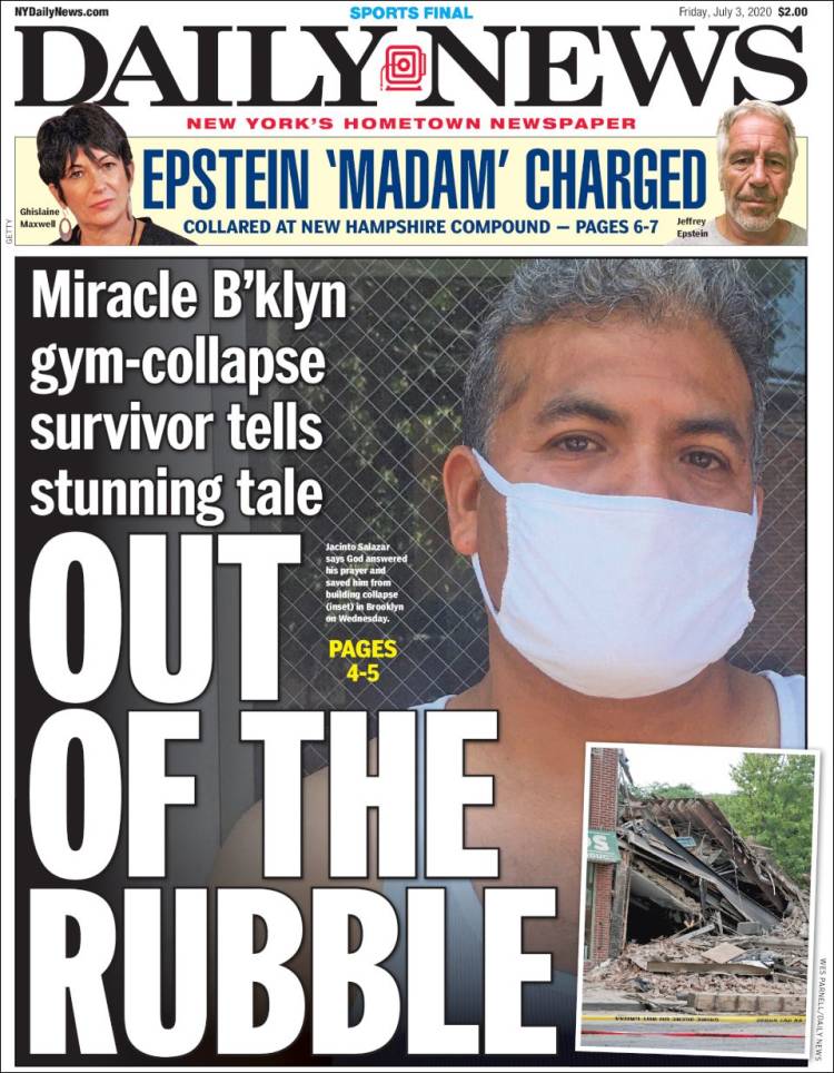 Portada de Daily News - New York (USA)