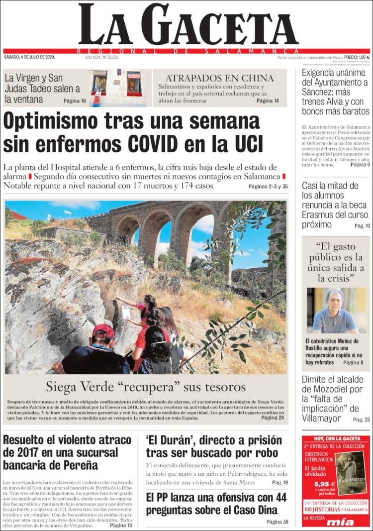 Portada de La Gaceta de Salamanca (Espa&ntilde;a)