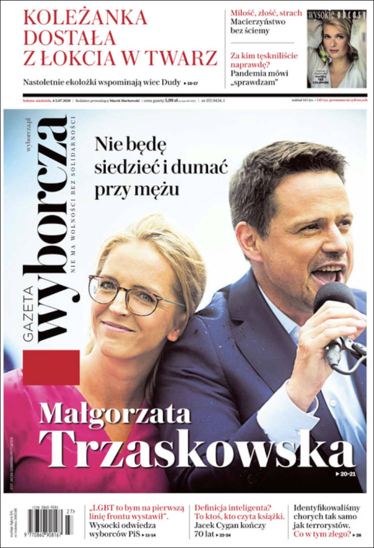 Portada de Gazeta Wyborcza (Polonia)