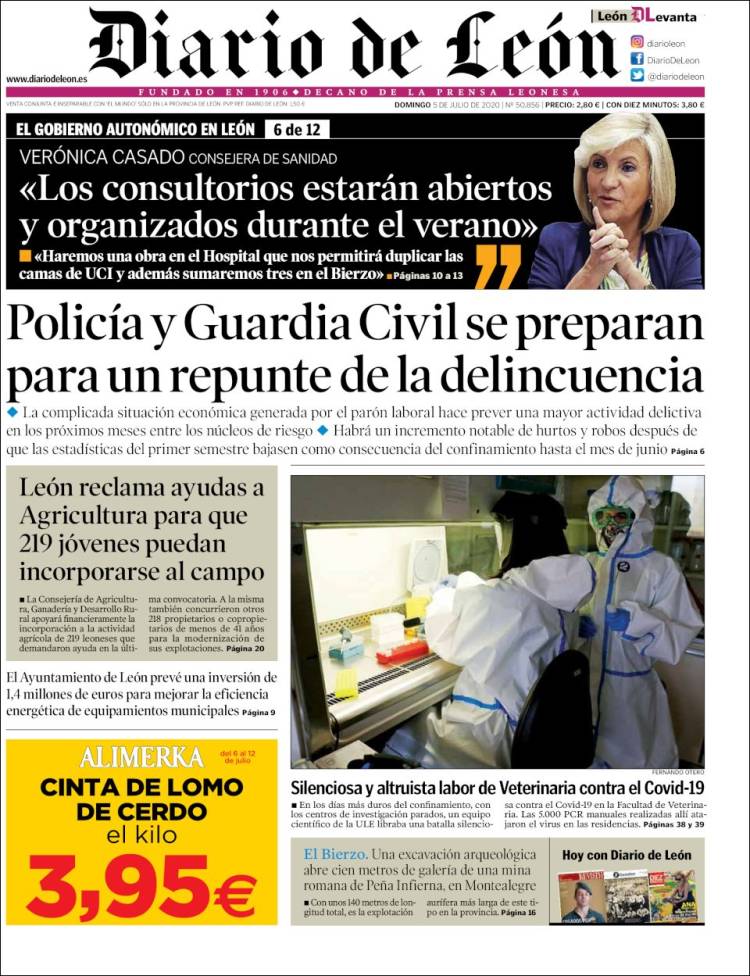 Portada de Diario de León (Spain)