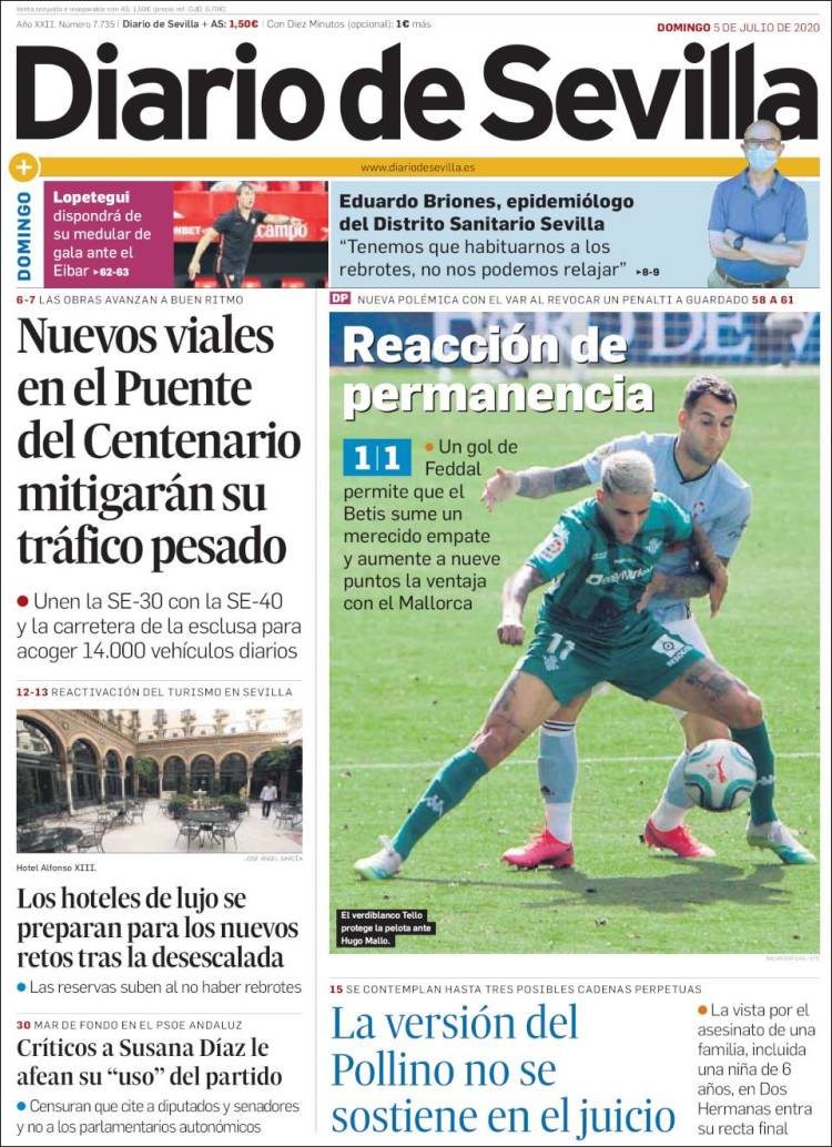 Portada de Diario de Sevilla (Spain)