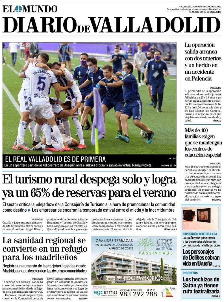 Portada de Diario de Valladolid (Spain)