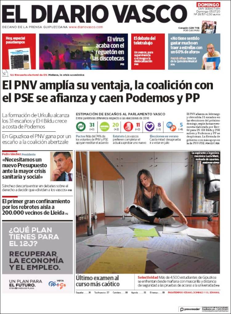 Portada de Diario Vasco (Spain)