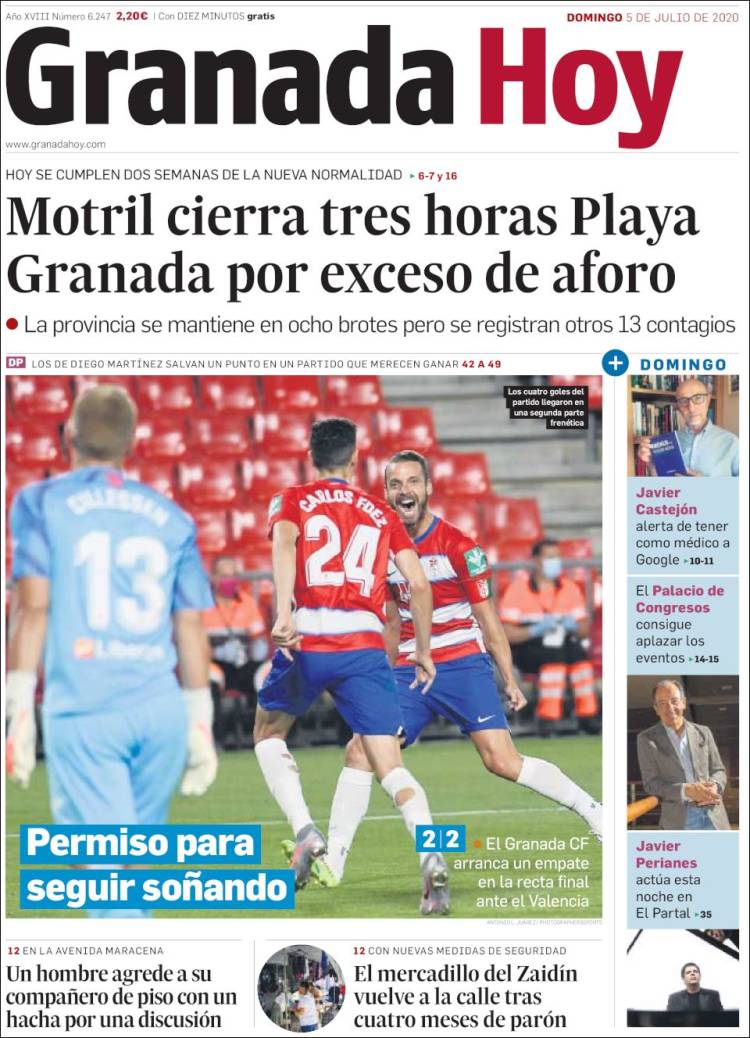 Portada de Granada Hoy (Spain)