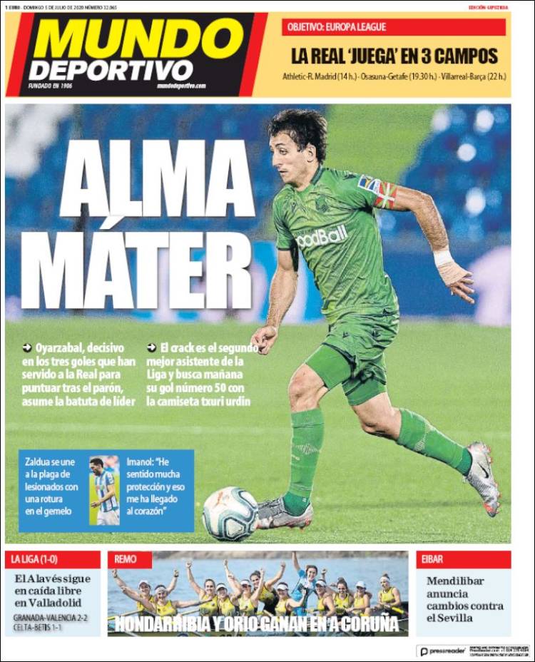 Portada de Mundo Deportivo Gipuzkoa (España)