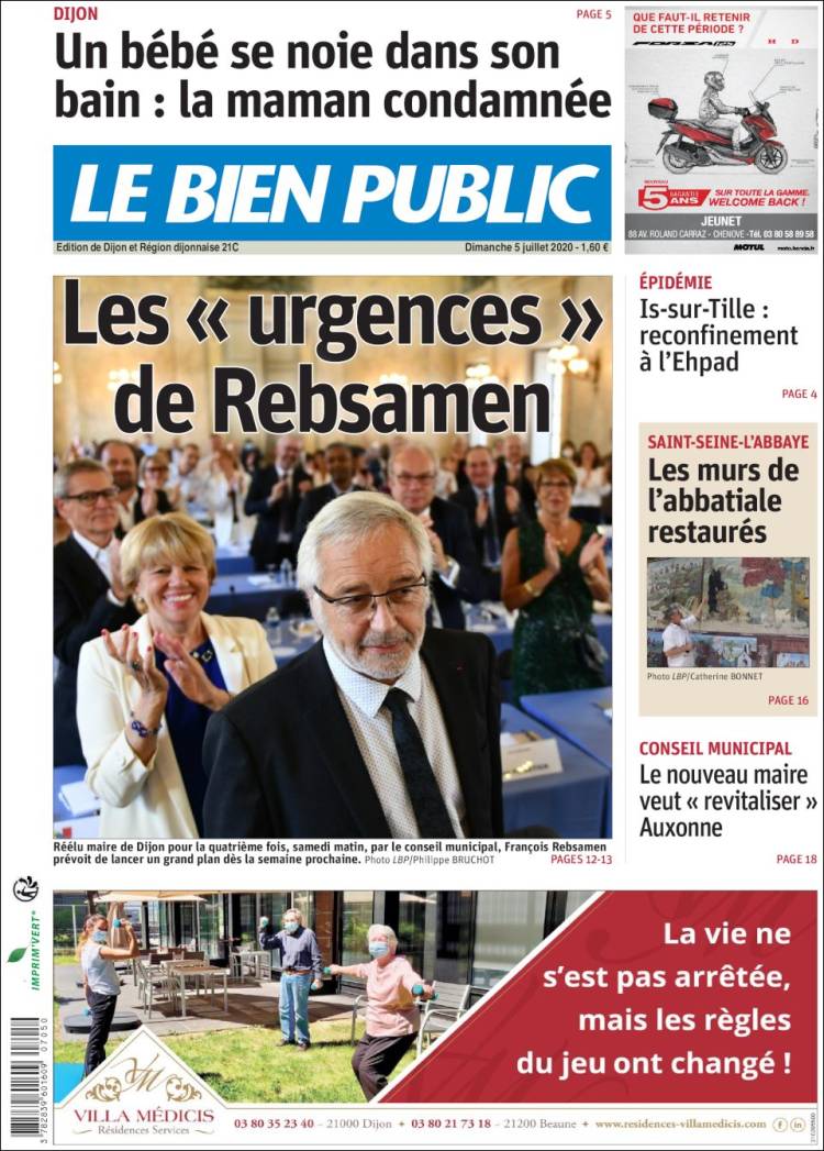 Portada de Le Bien Public (France)