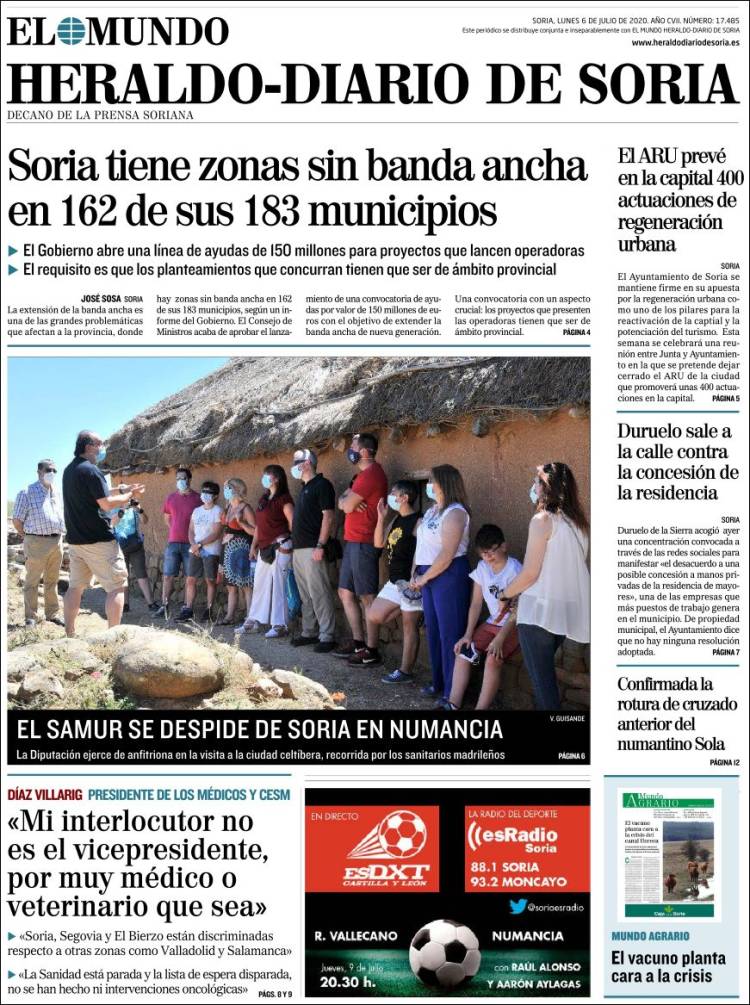 Portada de Diario de Soria (Spain)