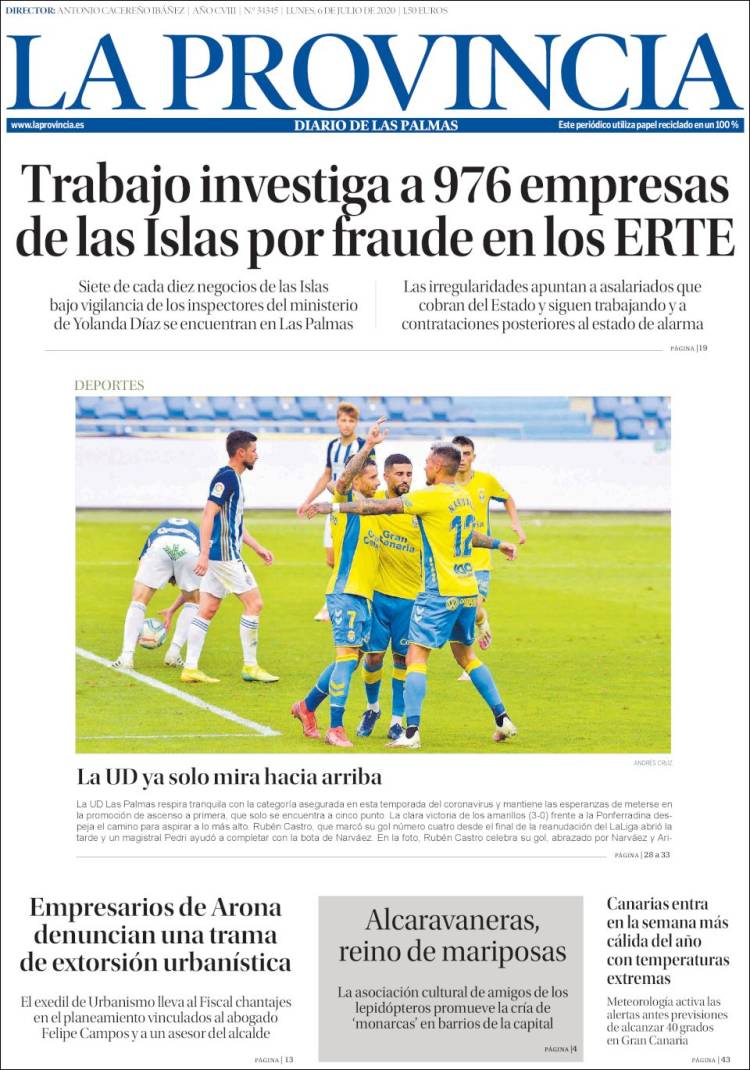 Portada de La Provincia (Spain)