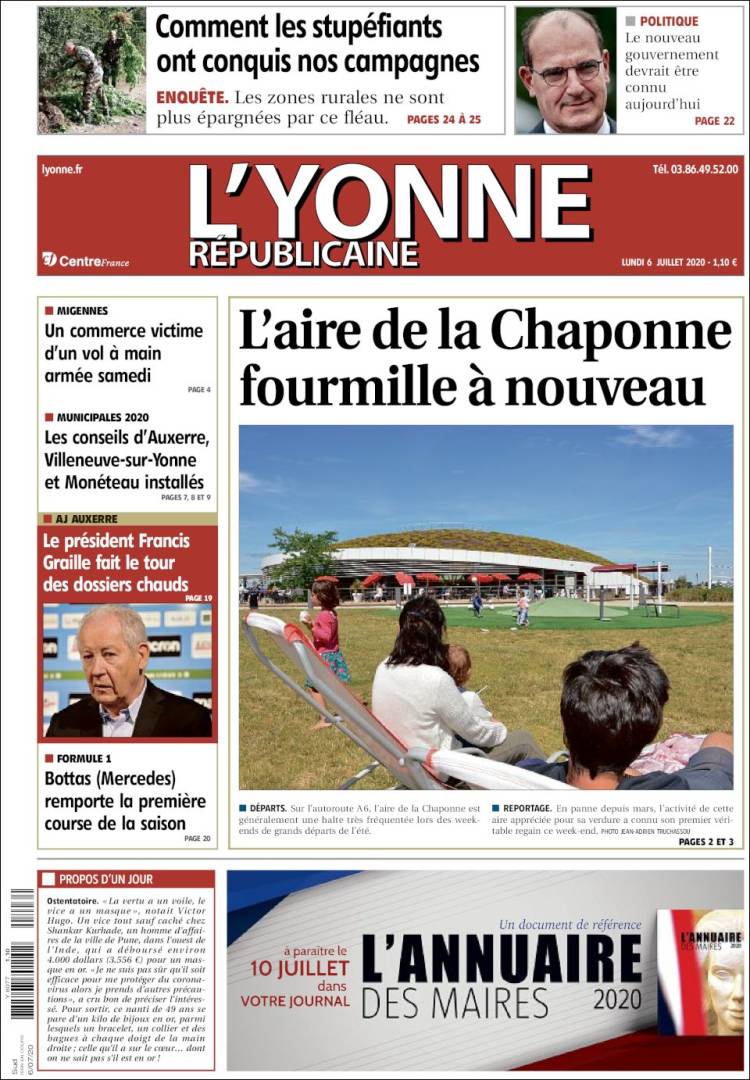 Portada de L'Yonne-Républicaine (Francia)