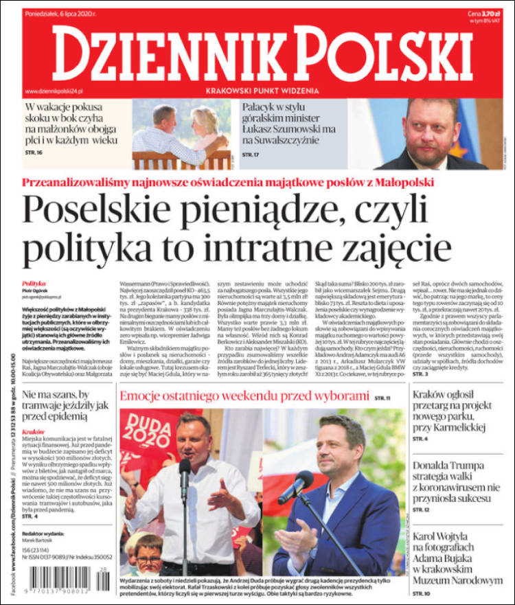 Portada de Dziennik (Polonia)