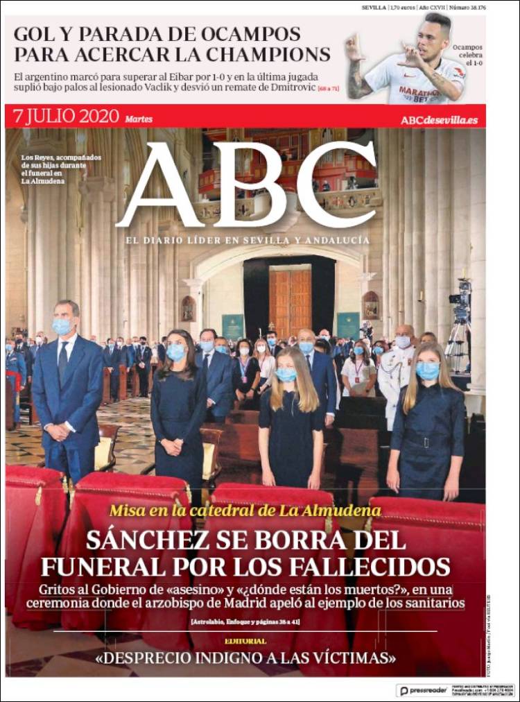 Portada de ABC - Sevilla (Espa&ntilde;a)