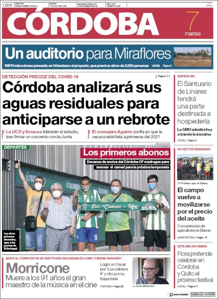 Portada de Diario de Córdoba (Espa&ntilde;a)