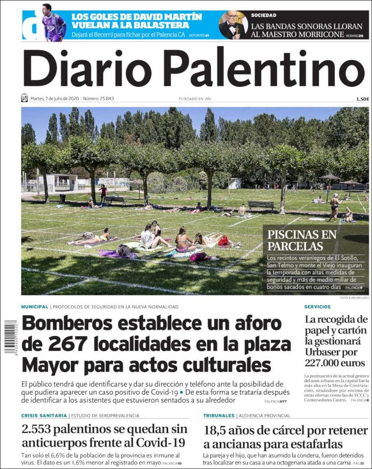 Portada de Diario Palentino (Espa&ntilde;a)