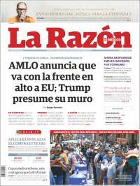 Portada de La Razón (M&eacute;xico)