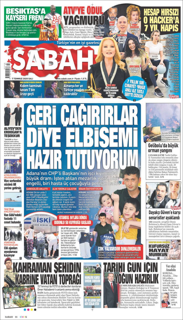 Portada de Sabah (Turqu&iacute;a)