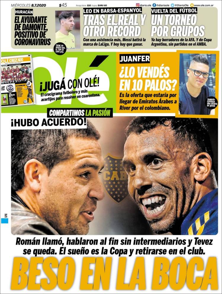 Portada de Olé (Argentina)