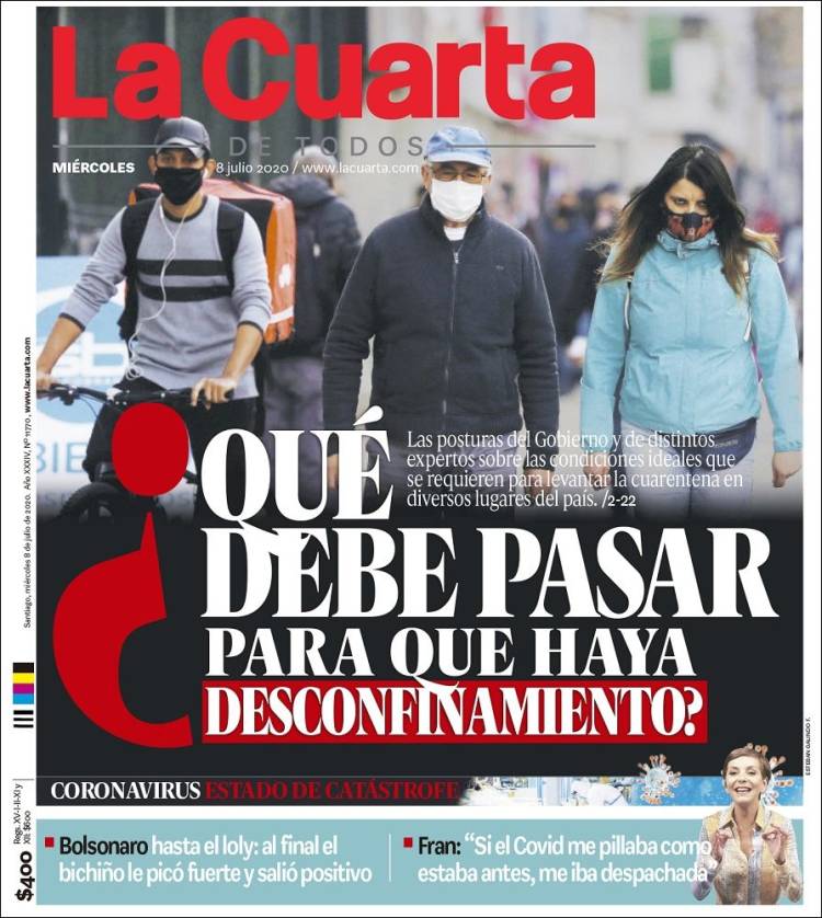 Portada de La Cuarta (Chile)