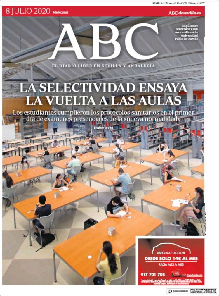 Portada de ABC - Sevilla (Espa&ntilde;a)