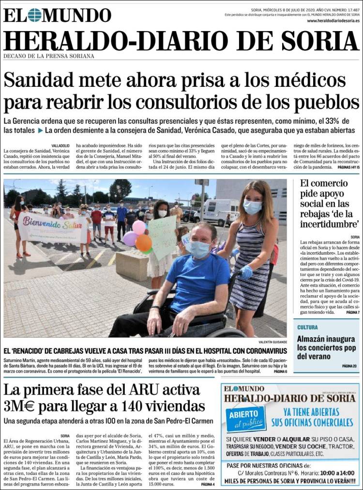 Portada de Diario de Soria (Espa&ntilde;a)