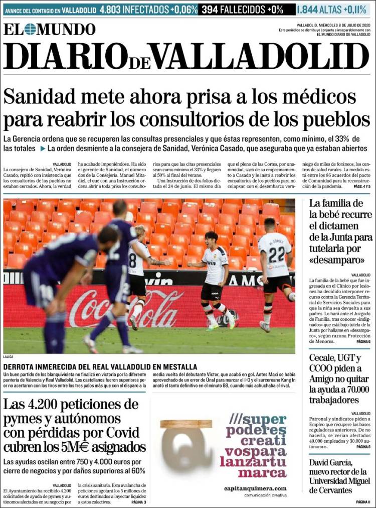 Portada de Diario de Valladolid (Espa&ntilde;a)