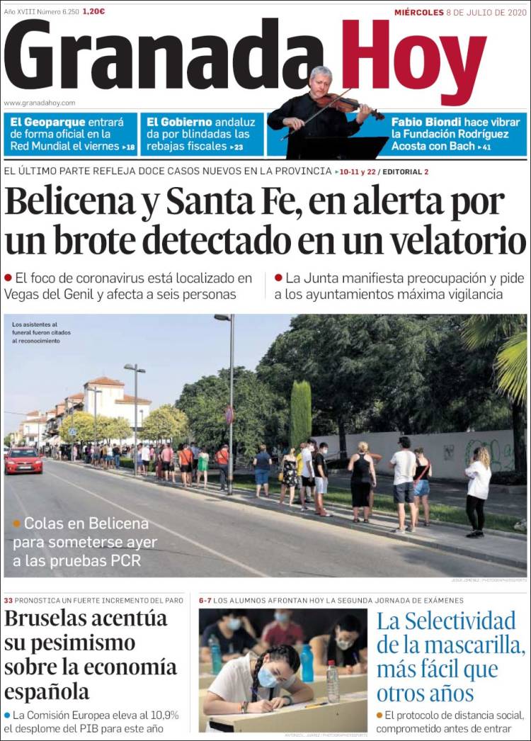 Portada de Granada Hoy (Espa&ntilde;a)