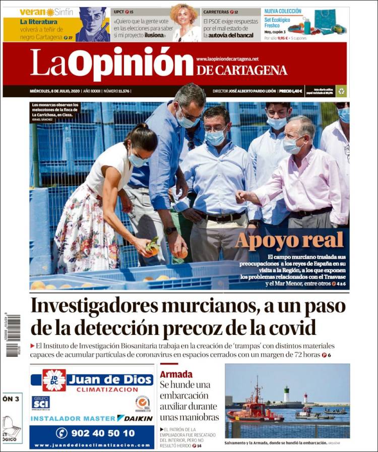 Portada de La Opinión de Murcia (Espa&ntilde;a)