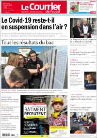 Portada de Le Courrier de l'Ouest (Francia)
