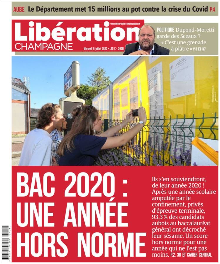 Portada de Libération Champagne (Francia)