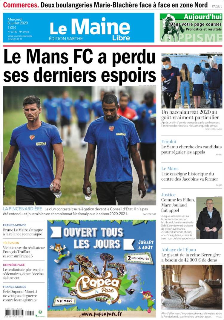 Portada de Le Maine Libre (Francia)