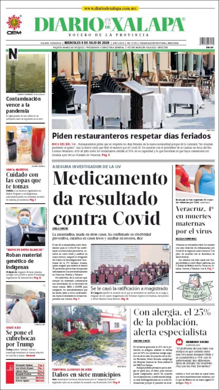 Portada de Diario de Xalapa (México)