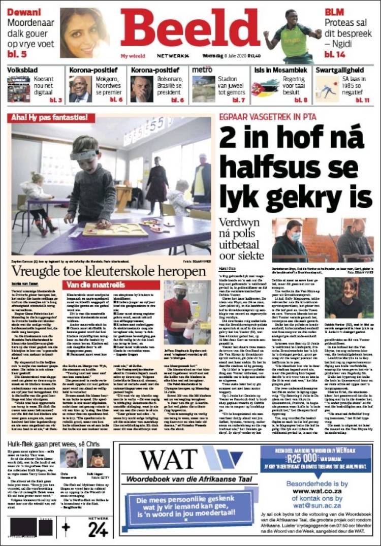 Portada de Beeld (Sud&aacute;frica)