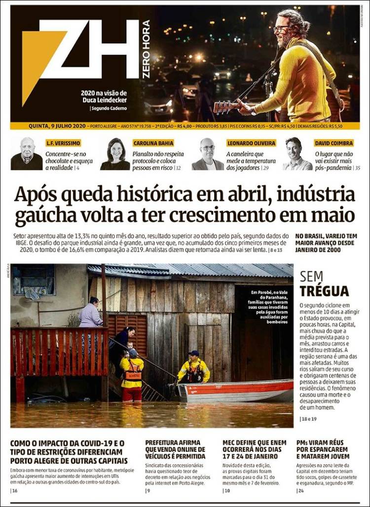 Portada de Zero Hora (Brasil)