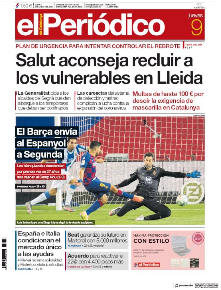 Portada de El Periódico (España)