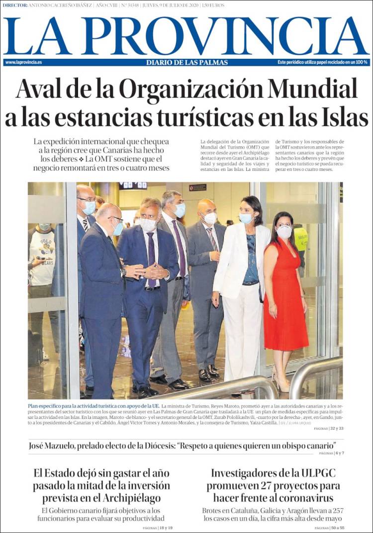 Portada de La Provincia (España)