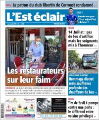 Portada de L'Est Eclair (Francia)