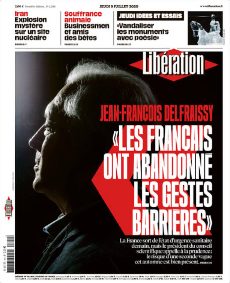 Portada de Libération (Francia)