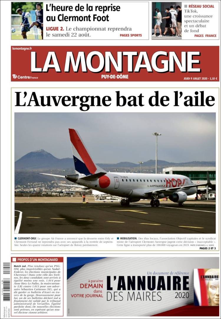 Portada de La Montagne (Francia)