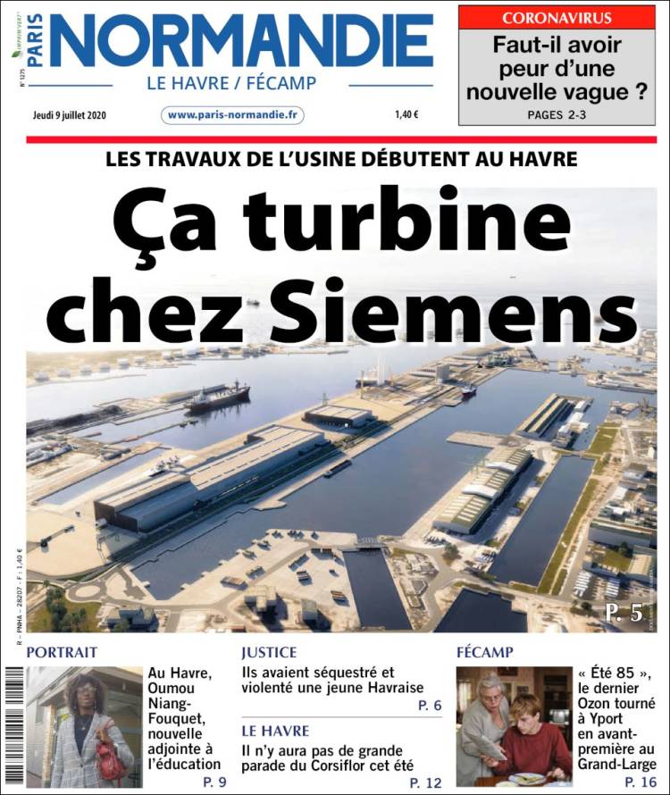 Portada de Progres de Fecamp (Francia)