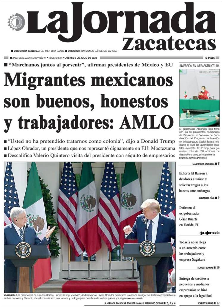 Portada de Jornada de Zacatecas (M&eacute;xico)