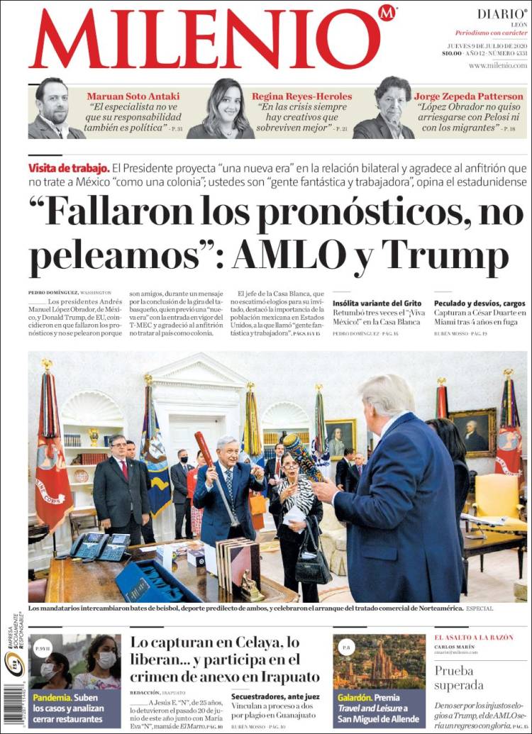 Portada de Milenio de León (M&eacute;xico)