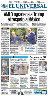 Portada de El Universal (M&eacute;xico)