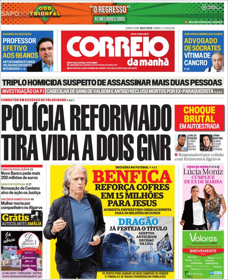 Portada de Correio da Manhã (Portugal)