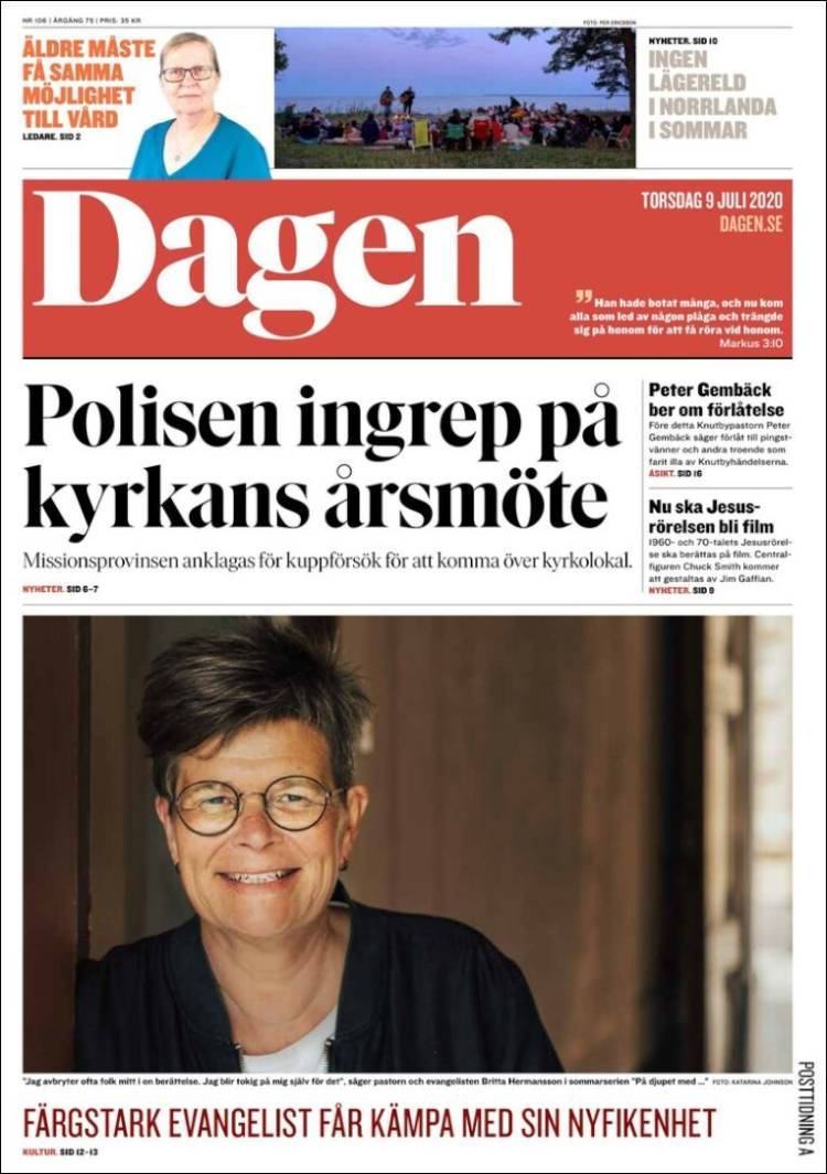 Portada de Dagen (Suecia)