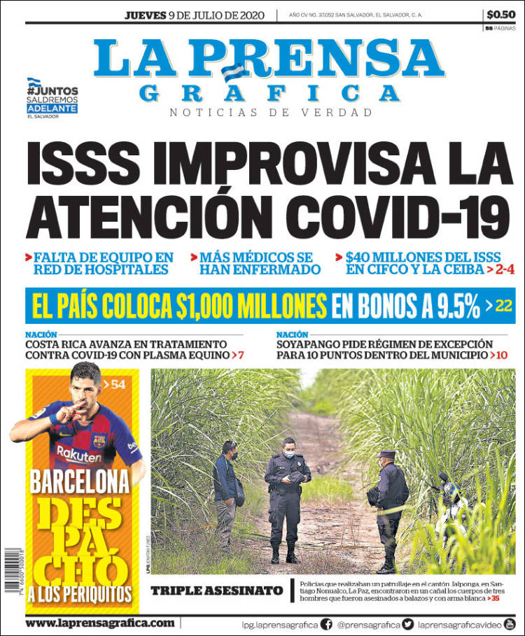 Portada de La Prensa Gráfica (El Salvador)