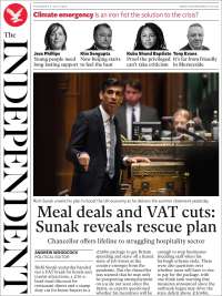 Portada de The Independent (Reino Unido)