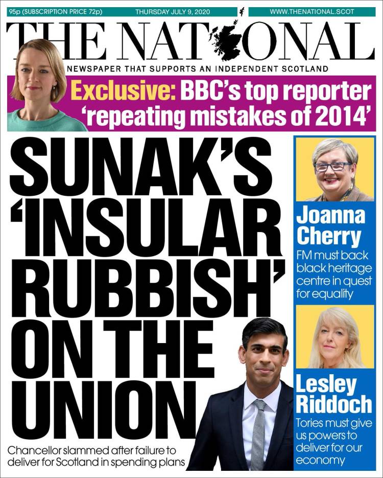 Portada de The National (Reino Unido)